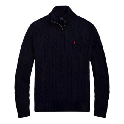 Katoenen kabeltrui met rits