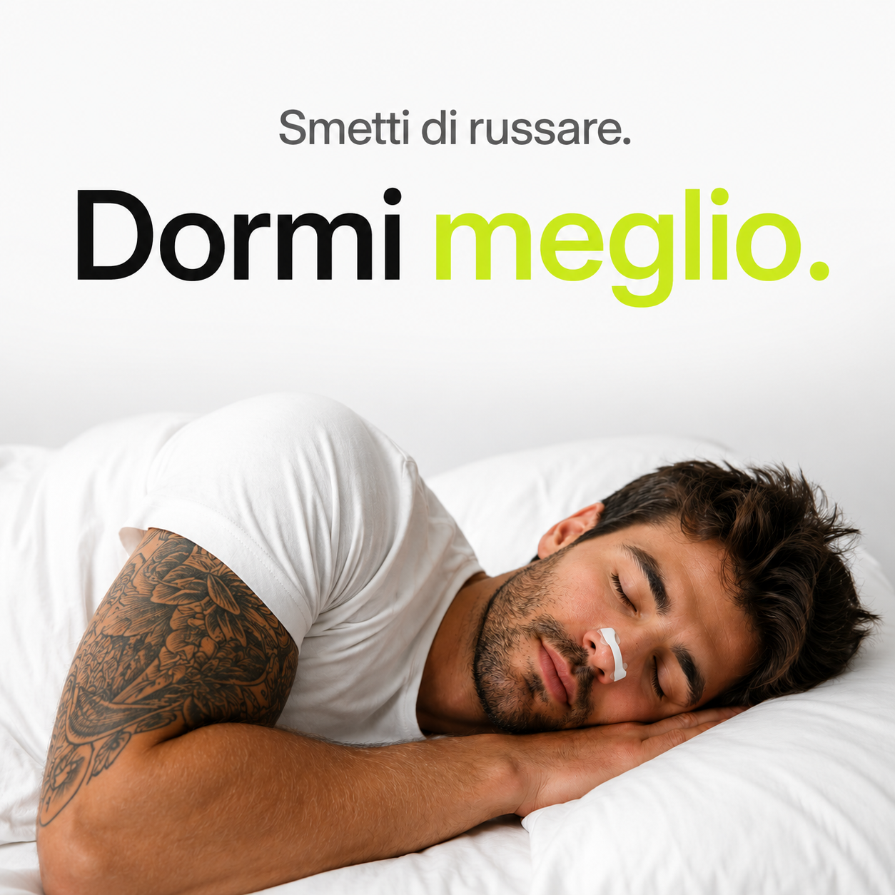 Tabs nasali Orior in uso notturno con Arc Pro magnetico