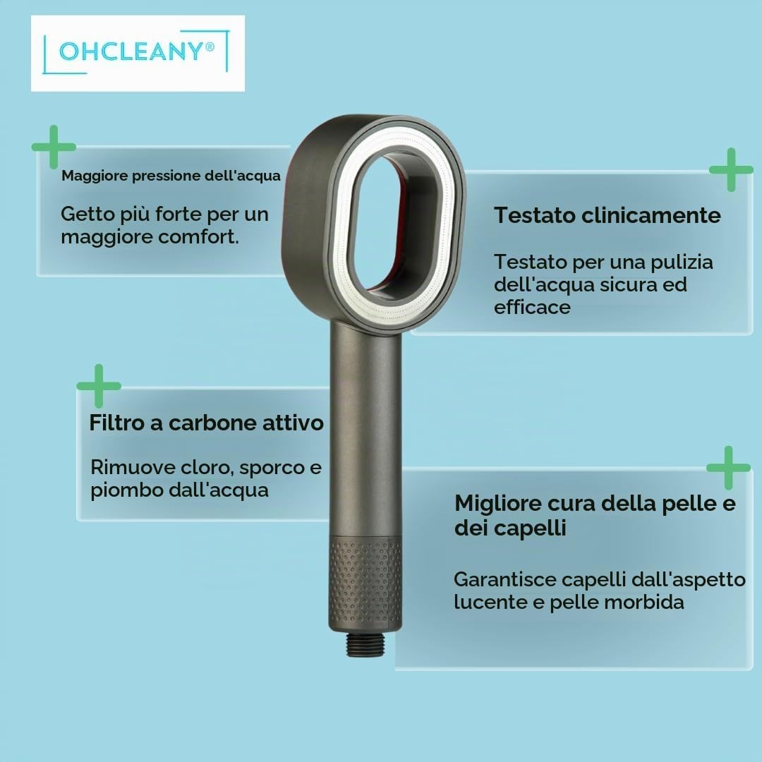 Soffione doccia con filtro ai carboni attivi